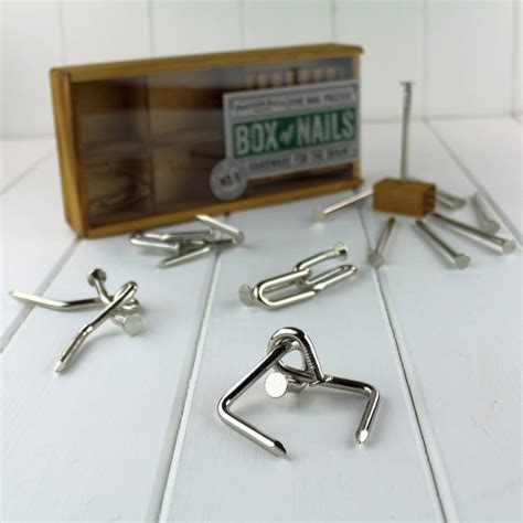 Box Of Nails Set Of Five Nail Puzzles By Nest | notonthehighstreet.com