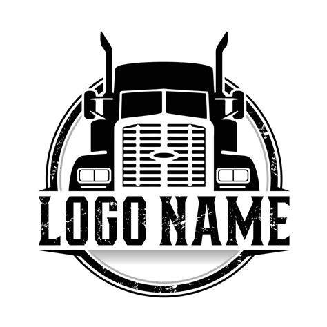 truck company logo. 18 wheeler truck badge concept logo vector isolated. EPS 10 file. Ready made ...