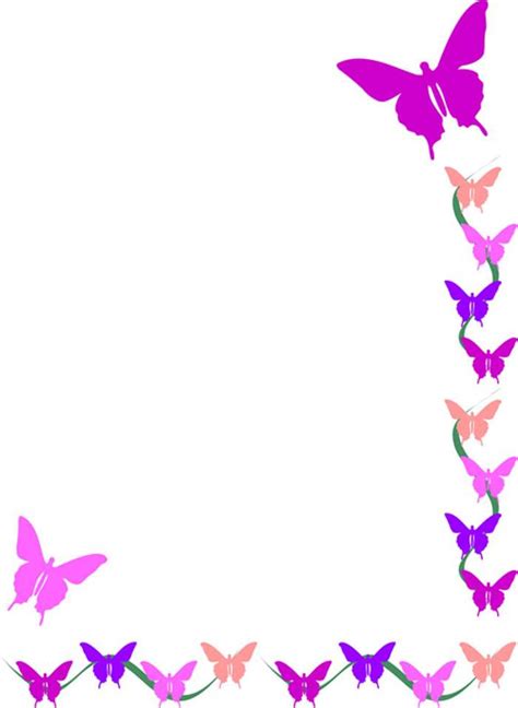 Flower border free butterfly borders clip art floral butterfly 8 - Clipartix