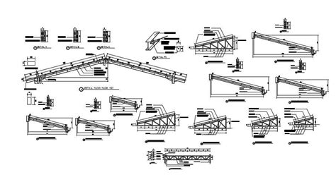 Sections of Roof with Detailing. - Cadbull