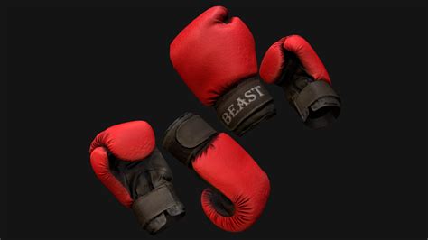 Boxing Gloves Red Model - TurboSquid 1942687