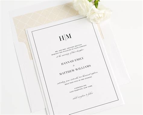 Glam Monogram Wedding Invitations | Monogram wedding invitations, Wedding invitations, Monogram ...