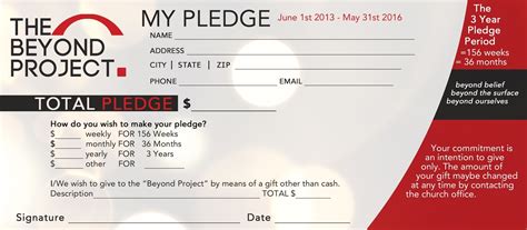 Church Pledge Card Template - Business Template