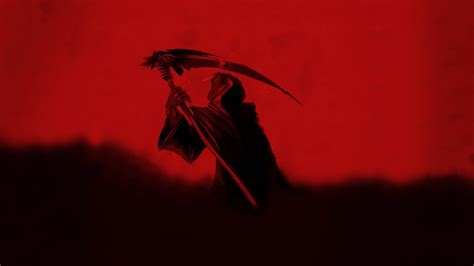 Grim Reaper With Red Background HD Red Aesthetic Wallpapers | HD Wallpapers | ID #56025