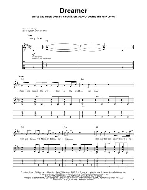 Dreamer by Ozzy Osbourne - Guitar Tab Play-Along - Guitar Instructor