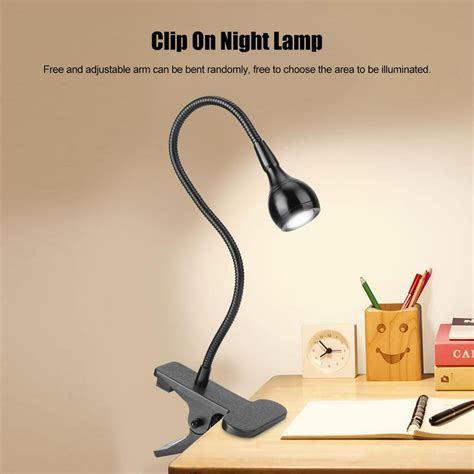 YLSHRF USB Flexible Clamp Clip On LED Desk Light Bedside Night Lamp for Reading Study,LED Desk ...