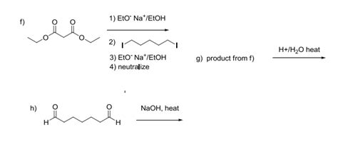 Solved h) NaOH, heat | Chegg.com