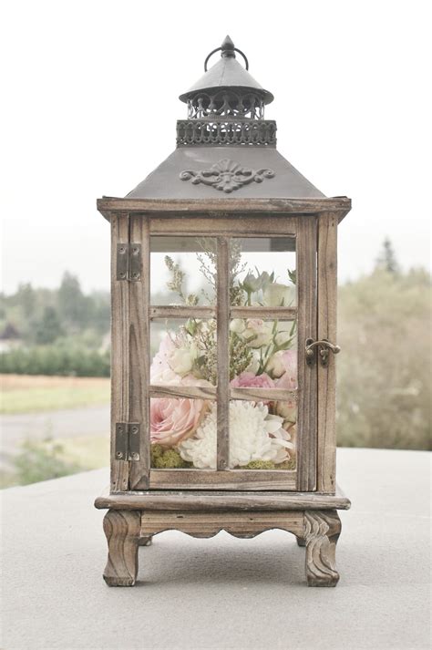 Rustic wood lantern | Rustic lanterns, Rustic wood lanterns, Spring decor