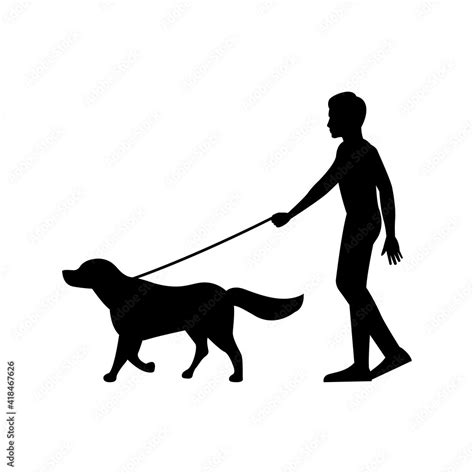 black silhouette design with isolated white background of man walking ...