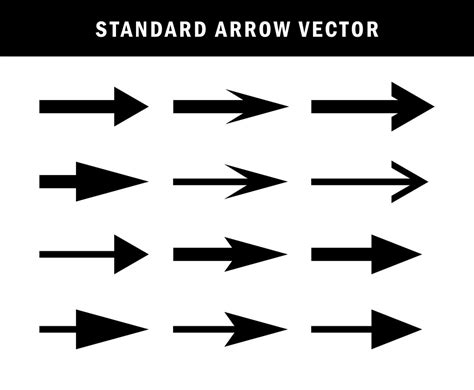 Standard Black Arrow Vectors Vector Art & Graphics | freevector.com