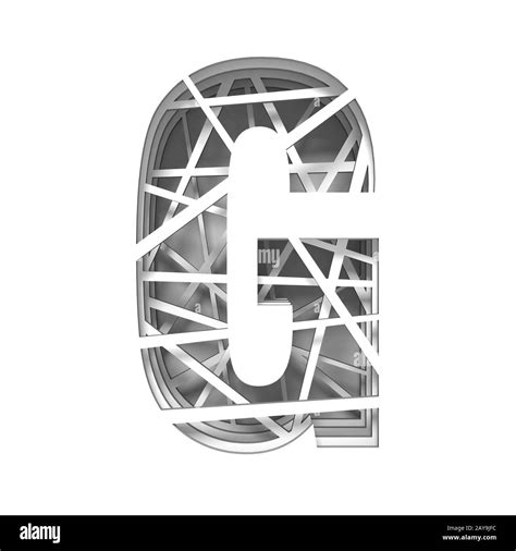 Paper cut out font letter G 3D Stock Photo - Alamy