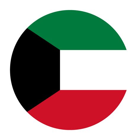 Kuwait Flat Rounded Flag with Transparent Background 16328897 PNG