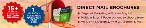 Direct Mail Brochures Printing & Mailing Services at a Low Cost