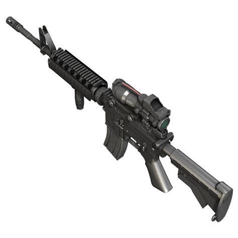 Colt M4A1 Sopmod ACOG - 3D Model by panaristi