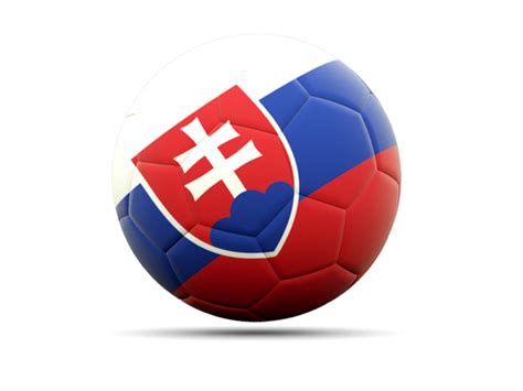 Football icon. Illustration of flag of Slovakia