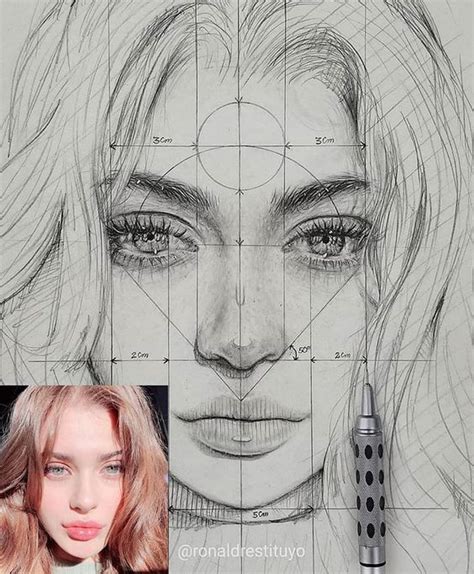 20+ how to draw a face - step by step | Sky Rye Design | Realistic ...