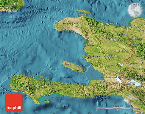 Haiti Satellite Map