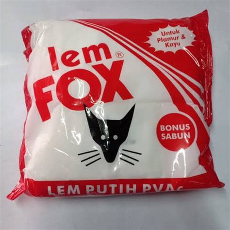 Jual Lem Putih FOX Merah 800gram Lem Kertas Triplek Kayu Plamir Tembok - Kab. Bantul - Pison ...