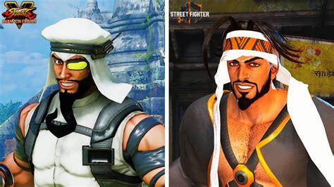 Street Fighter 6: Rashid DLC - Character Model Comparison - SF5 vs SF6 ...