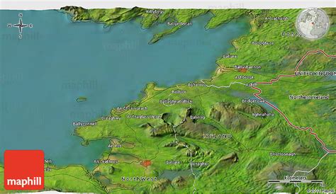 Satellite 3D Map of Ballyshannon