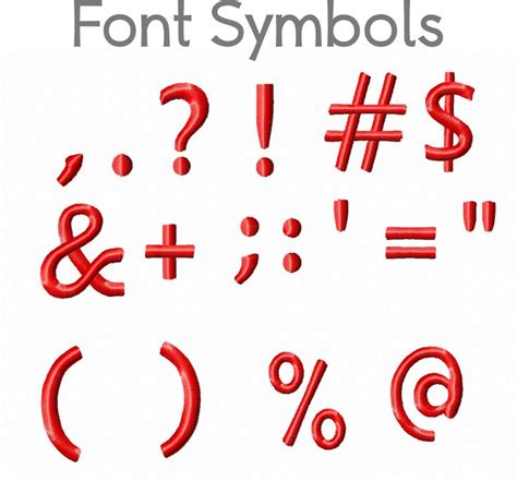 FREE Font Symbols - Baby Kay's Appliques | Quote symbol, Embroidery ...