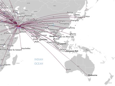 Qatar Airways Destinations Map