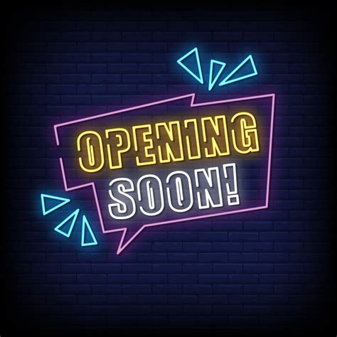 Opening Soon Neon Signs Style Text Vector 2405445 Vector Art at Vecteezy