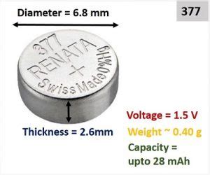 377 Battery Equivalent, Voltage, Size, Life & Uses