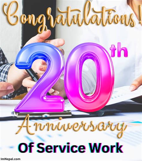 Congratulations On 20 Years Of Service Work Anniversary