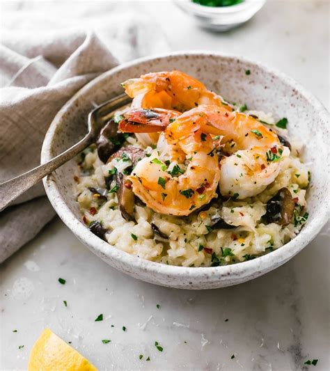 Parmesan Shrimp Mushroom Risotto Recipe - Things And Ways