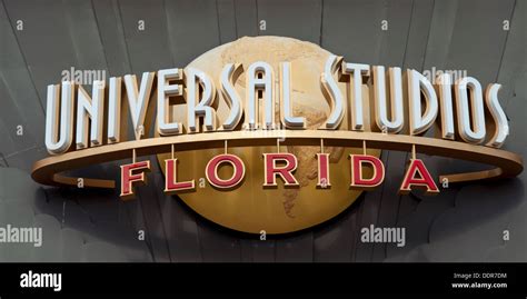 Entrance sign of the Universal Studios, Orlando, Florida, USA Stock ...