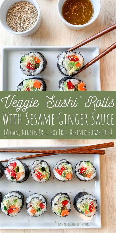 Veggie sushi rolls Veggie Sushi Rolls, Sushi Roll Recipes, Gluten Free Dairy Free Recipes ...