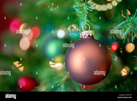 Christmas tree with ornaments background Stock Photo - Alamy