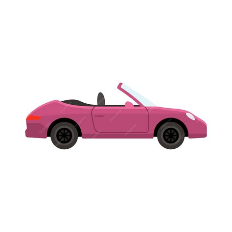 Premium Vector | Luxury convertible car purple coloured flat style vector illustration