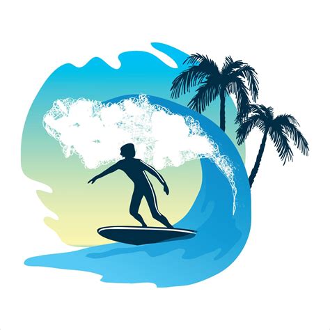 Surfing Silhouette, vector set of surfer silhouette. 20403285 Vector ...