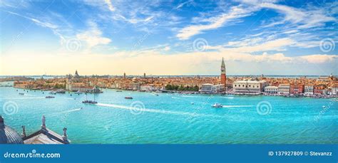 Venice Grand Canal Aerial View. Italy Stock Image - Image of building, mark: 137927809