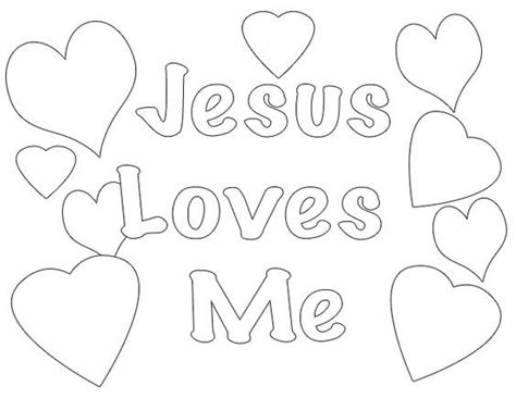 jesus loves me kids colouring - Clip Art Library