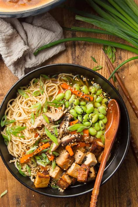 Vegan Ramen with Sesame Glazed Tofu - Connoisseurus Veg