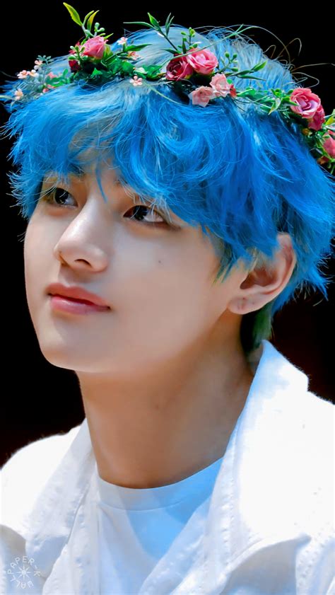 BTS V Blue Hair Wallpapers - Wallpaper Cave