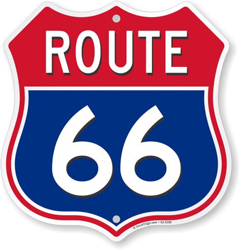 Route 66 Route Marker Shield Sign, SKU: K2-5108