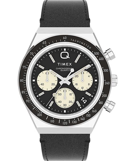 Q Timex Chronograph 40mm Leather Strap Watch - Timex EU