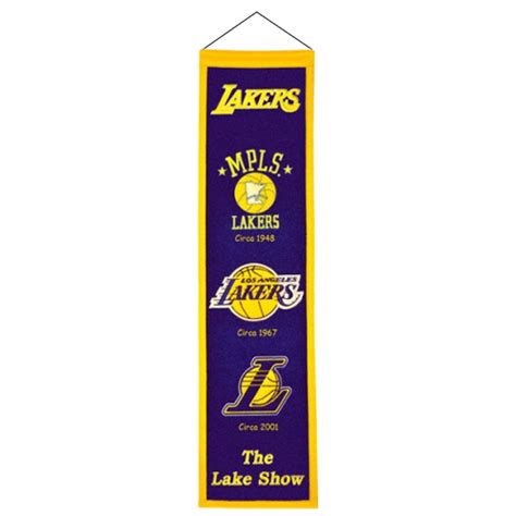 Los Angeles Lakers Logo Evolution Heritage Banner – Palm Beach ...