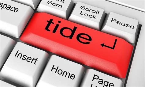 tide word on white keyboard 7616892 Stock Photo at Vecteezy