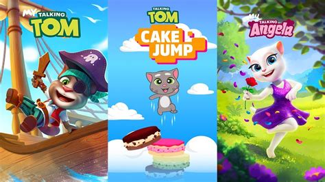 Talking Tom Cake Jump - My Talking angela VS My Talking Tom Gameplay 2018 - YouTube