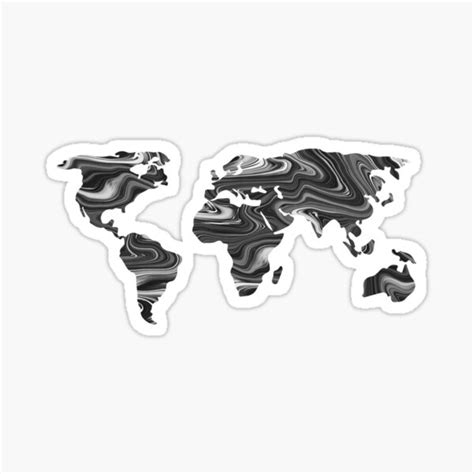 "Marble World Map" Sticker for Sale by MarbleDesign | Redbubble