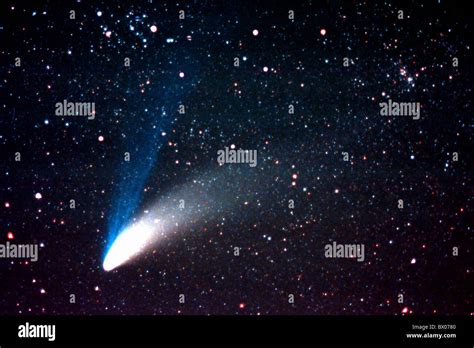 all astronomy Hale Bopp heavenly body comet tail stars universe macrocosm Stock Photo - Alamy