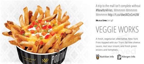 New York Fries menu in Lloydminster, Alberta, Canada