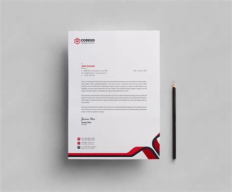 Plain Letterhead Design Template 000407 - Template Catalog | Letterhead ...