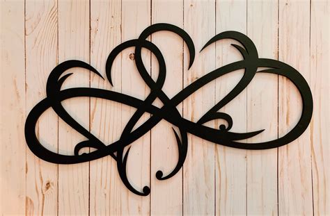Double Infinity Heart Wood Sign/infinity Symbol/wall Art Love | Etsy