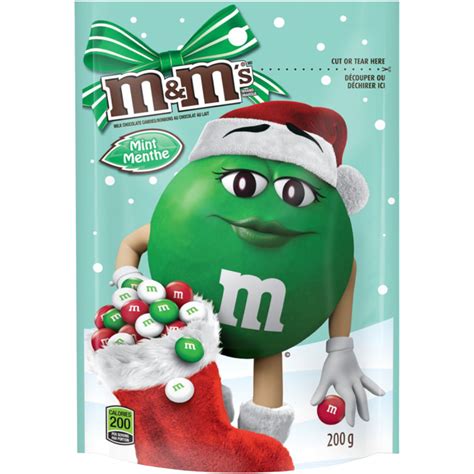 M&M's Mint Flavour Sharing Bag Christmas Limited Edition (Canada) - 7o | Poppin Candy